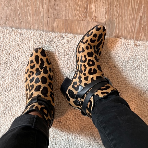 Saint Laurent whyatt Jodhopur boot in leopard print hair calf size 35.5 - Picture 4 of 10